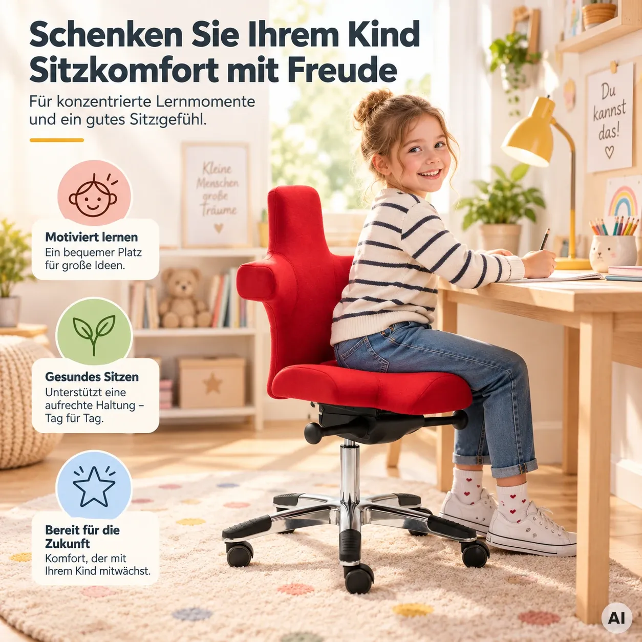 PICASSO YOUNGSTAR - Bequemer Kinder-Bürostuhl