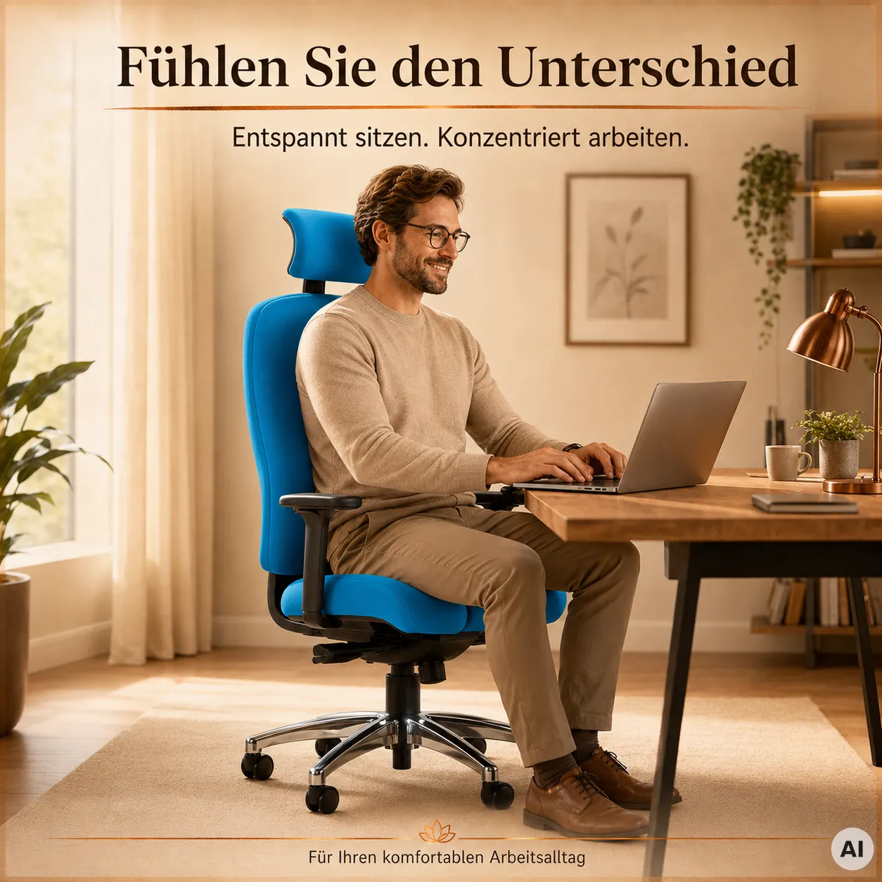 M-Office - Druckentlastender Männer-Bürostuhl