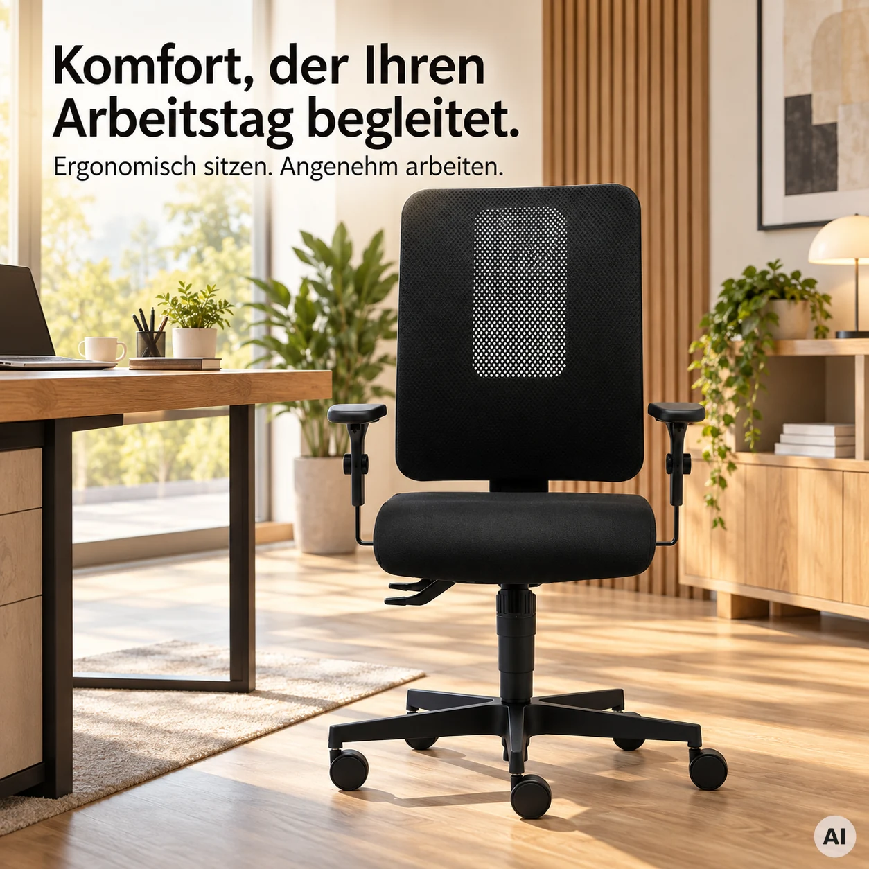 Straight Net - Ergonomischer Bürostuhl mit Netzfenster