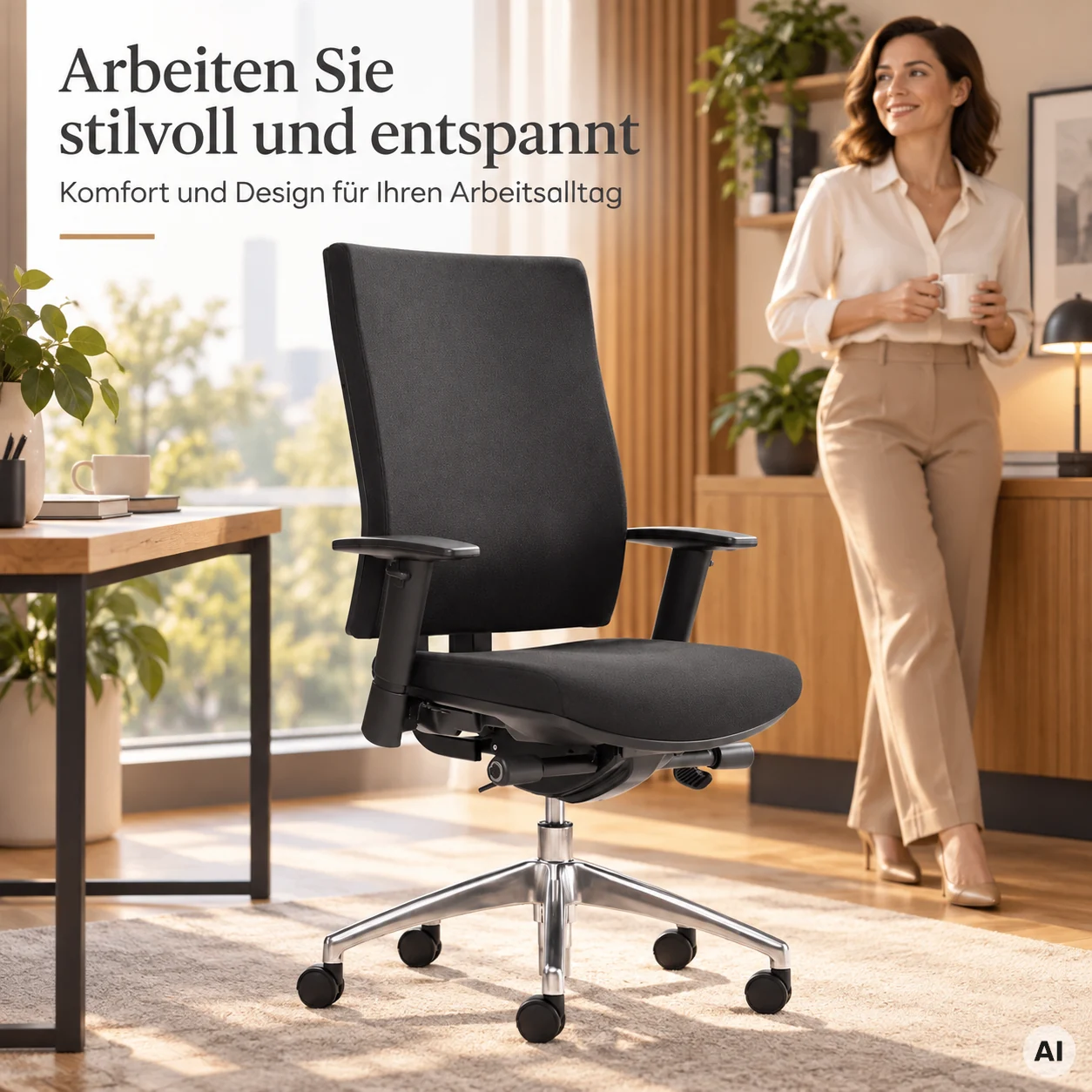 Ergo Objekt M - Bürostuhl mit Designer-Rückenschale