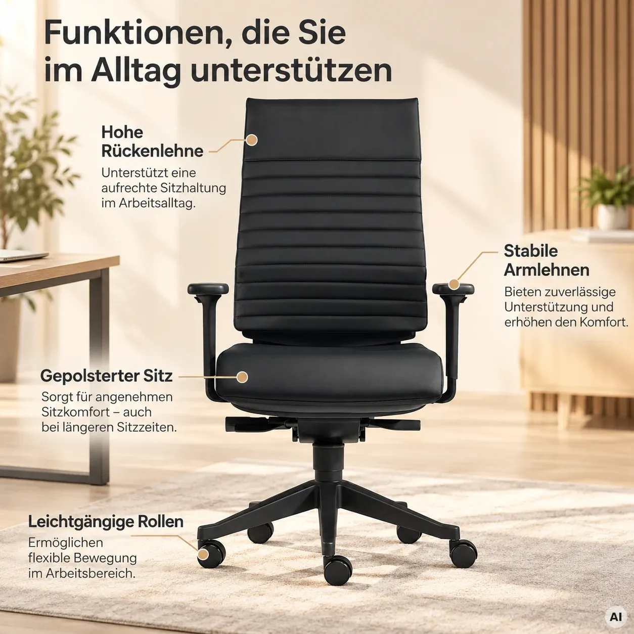 Heaven M - Hochwertiger & stylischer Bürostuhl